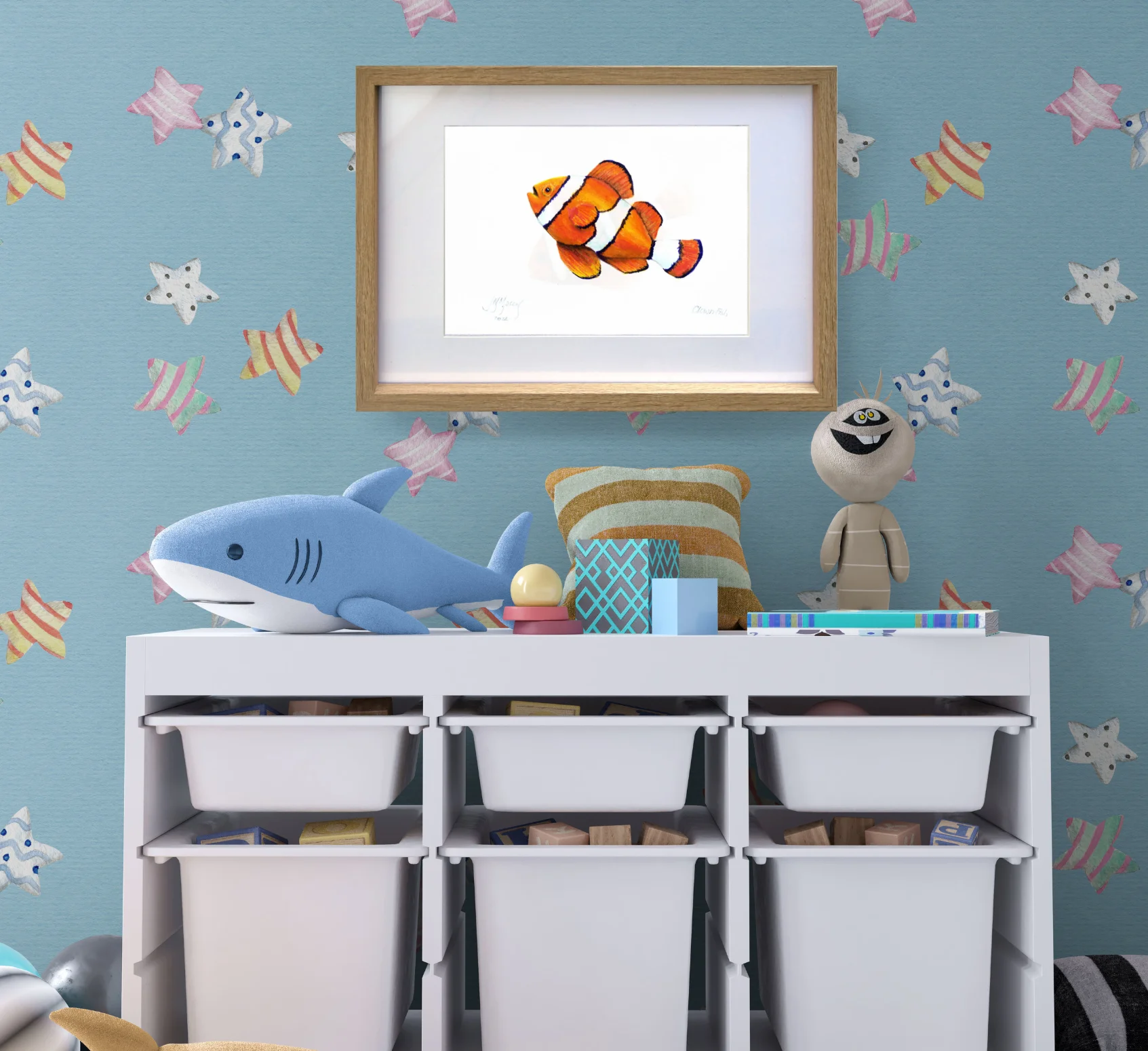 Painting of Nemo on Great Barrier Reef